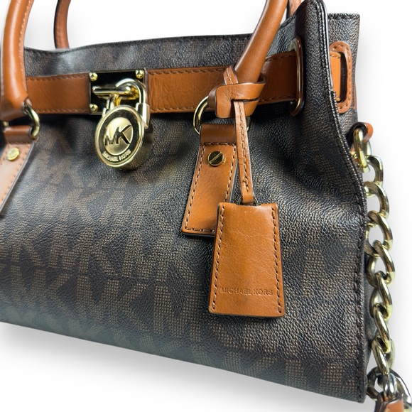 Michael Kors Hamilton Logo Satchel - Picture 3 of 16